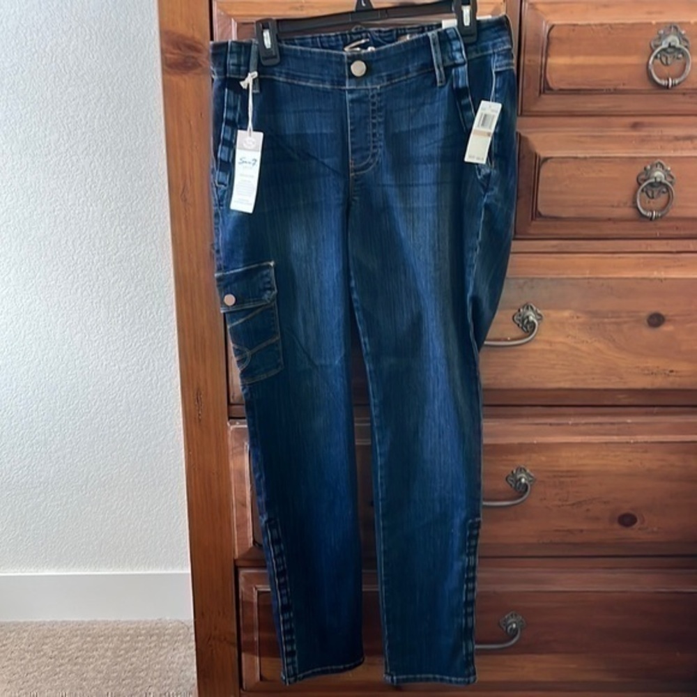 Seven Blue Jeans With Elastic Waistband Size 12 NWT